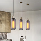 Valentina Clear& Glass Cylinder Pendant Light, 2 Color