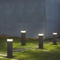 Ray Modern Metal Rectangular Outdoor Path Light, Black