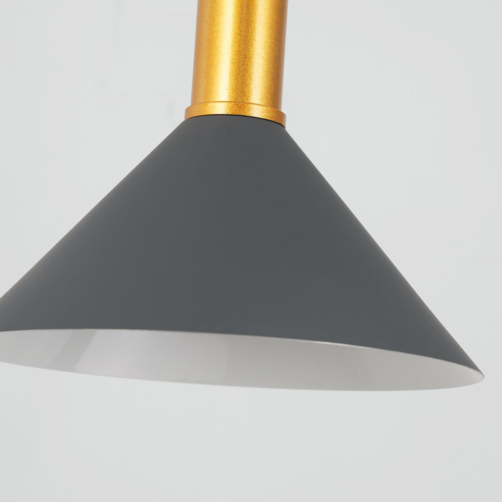 Arisha Modern Minimalist Conic Industrial Cluster Pendant Light, Blue, Metal