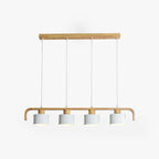 Valentina Pendant Light Cylinder Nordic, Bamboo, White/Green/Gray, Bedroom