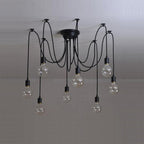 Silva Retro Country LED Spider Chandelier, Black/White