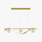 Arisha Graceful Arc with Glass Globes Pendant Light