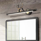 Arisha Decorative Deer Mirror Front Vanity Wall Lamp, Black/Gold