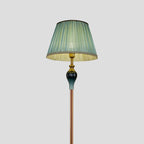 Eryn Antique Floor Lamp, Multi Colors, Metal/Fabric, Bedroom