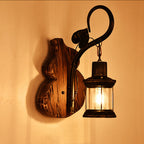 Epoch Wall Lamp Cucurbits/Candle Vintage, Wood/Metal, Bedroom