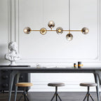 Valentina Modern Bubble Metal/Glass Pendant Light, Gold