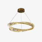 Kristy Modern Luxury Round Glass Chandelier, Gold