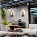 Ray Modern Rectangular Double- Head Metal Outdoor Wall Lamp