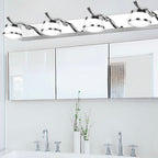 Arisha Modern Globe Vanity Wall Lamp, Bedroom/Bathroom