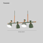Valentina Nordic Multi Rope Wood Pendant Light, White/Green/Gray
