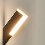 Ray Modern Geometric Outdoor Wall Lamp, Black