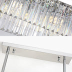 Kristy Modern Art Deco LED Pendant Light, Crystal/Metal