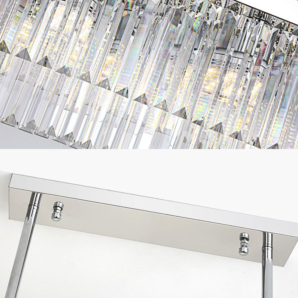 Kristy Modern Art Deco LED Pendant Light, Crystal/Metal