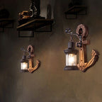 Epoch Anchor Lantern Wall Lamp, Vintage/Antique, Wood, Bedroom