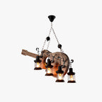 Epoch Retro Guitar Metal & Wood Pendant Light, 4 Heads
