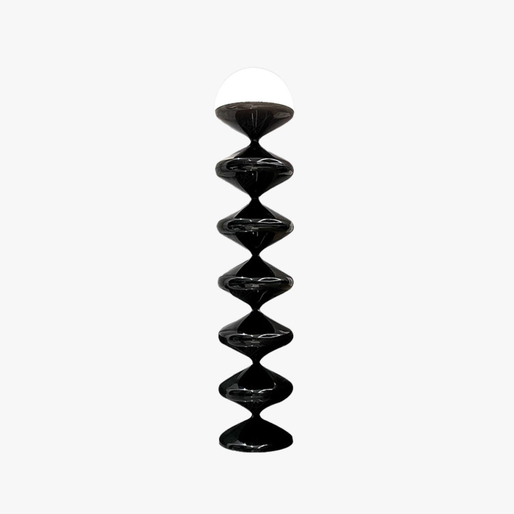 Salgado Bauhaus Gourd Floor Lamp, Black/White