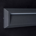 Ray Modern Metal Rectangular Outdoor Deck/Step Light, Black
