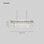 Kristy Modern Art Deco LED Pendant Light, Crystal/Metal