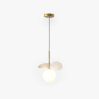 Arisha Art Deco Globe Pendant Light, Multi-Color/White, Metal/Glass