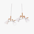 Valentina Nordic Multi Rope Wood Pendant Light, White/Green/Gray
