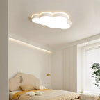 Arisha Modern Flush Mount Cloud Ceiling Light, White, Metal