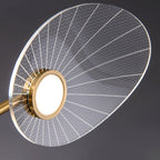 Arisha Art Deco Leaf Metal/ Chandelier, Gold