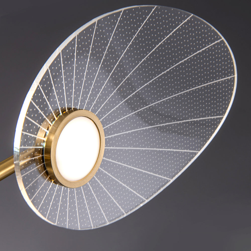 Arisha Art Deco Leaf Metal/ Chandelier, Gold