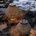 Ray Vintage Lantern Metal Floor Lamp, Brown, Outdoor