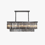 Kristy Design Rectangle Metal Pendant Light, Black