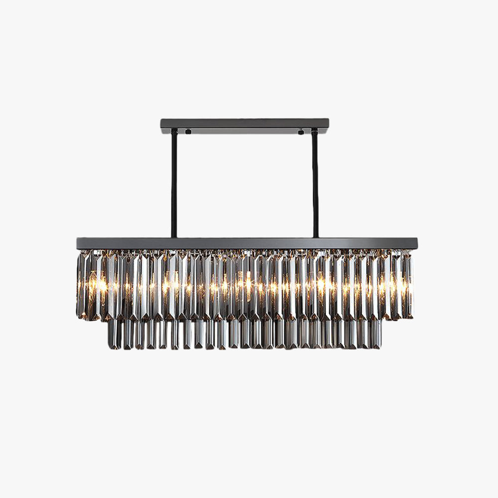 Kristy Design Rectangle Metal Pendant Light, Black