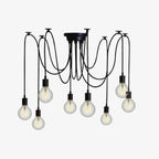 Silva Retro Country LED Spider Chandelier, Black/White