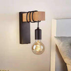 Silva Wall Lamp Bulb Industrial, Metal, Black/White, Living Room