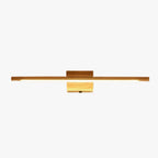 Muto Nature Wood Linear Mirror Front Vanity Wall Lamp