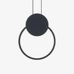 Doria Modern LED Pendant Light Black/White Metal Living Room
