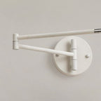 Muto Nordic Can Shaped Adjustable Wall Lamp, Metal/Wood, White