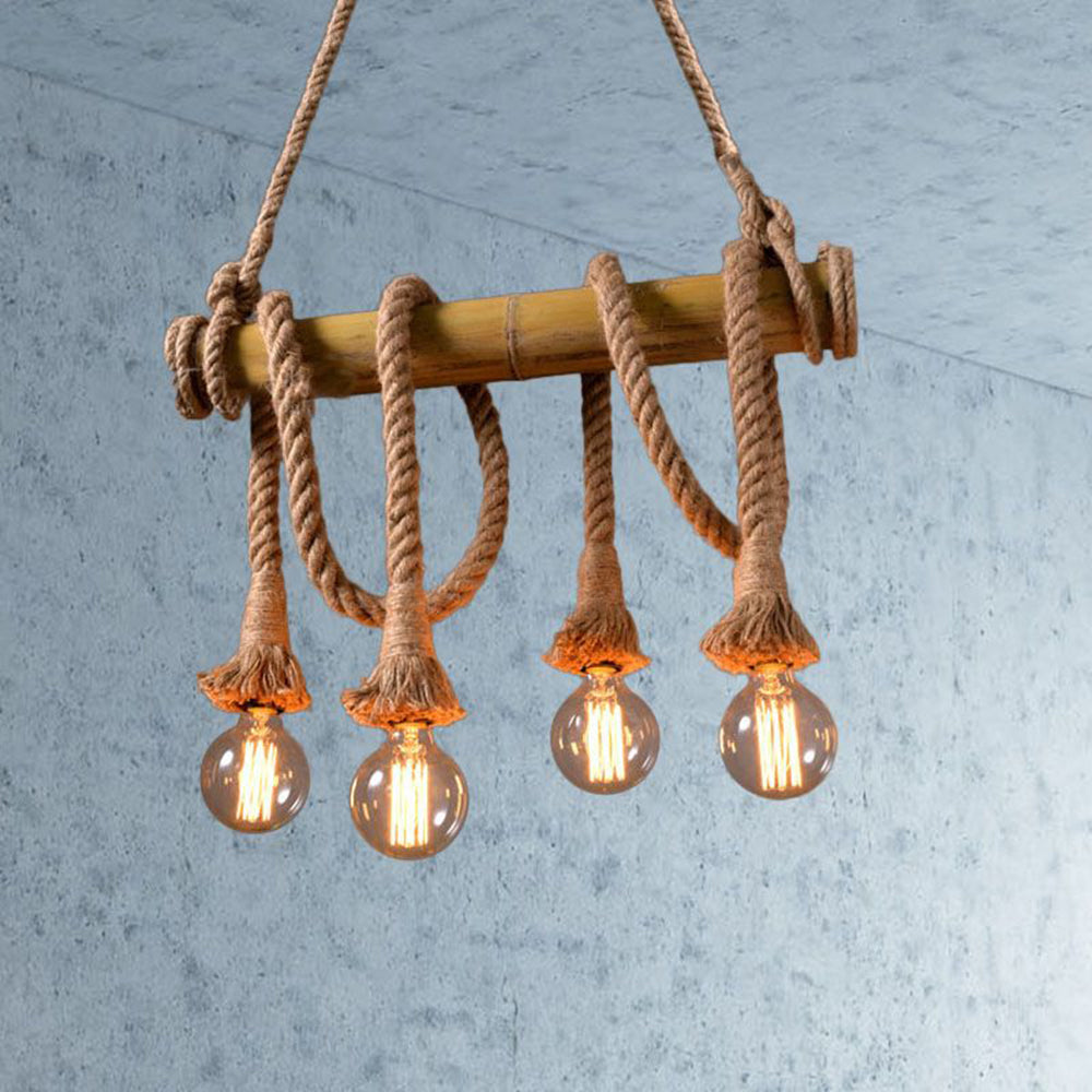 Silva Vintage Retro Resin Pendant Light, flaxen
