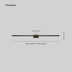 Arisha Minimalist Bar Black Metal Wall Lamp