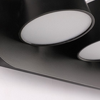 Arisha Modern Cylindrical Metal Mirror Front Wall Lamp, Black