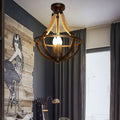 Alessio Vintage Rustic Swag Metal Pendant Light, Black