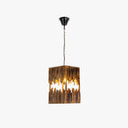 Epoch Retro Rectangular Metal/Wood Pendant Light