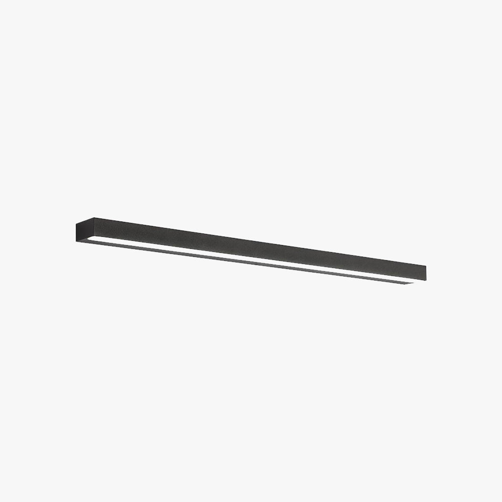 Arisha Modern Rectangular Linear Mirror Front Wall Lamp,  Black