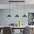 Arisha Modern Minimalist Conic Industrial Cluster Pendant Light, Blue, Metal