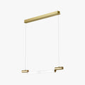Arisha Minimalist Linear Aluminium/PVC Pendant Light, Gold