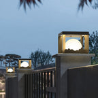 Ray Modern Mountain Metal Outdoor Lamp, Warm Light