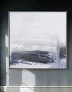 Minimalist Gray Abstract Oil Painting