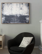 Minimalist Gray Two-Tone Abstract Painting