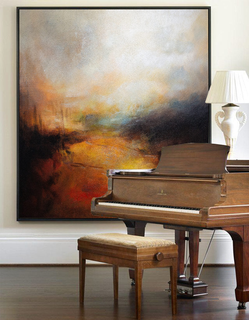 Sunset Inspired Landscape Oil Painting