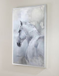 Neutral White Horse Oil Painting Hand Painted
