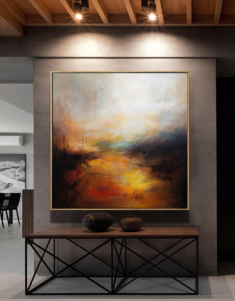 Sunset Inspired Landscape Oil Painting
