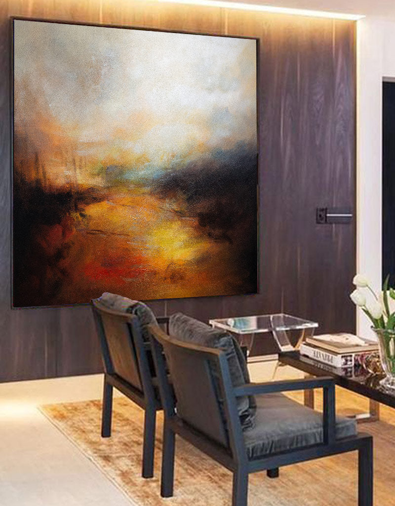 Sunset Inspired Landscape Oil Painting